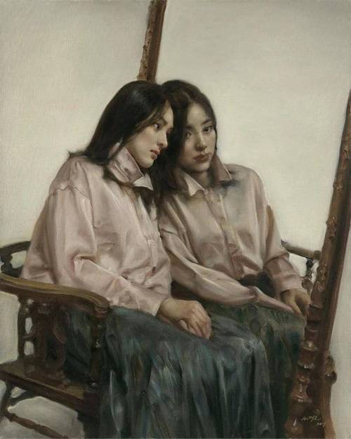 丨镜花缘no.10 布面油画 100x80cm 2019 庞茂琨
