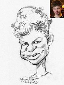 次来源素描漫画头像夸张漫画大叔-夸张漫简笔画画第1页