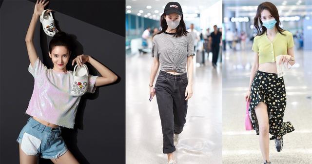 金晨真大胆!身穿红色露脐装搭配牛仔裤身材好,整个人太迷人了