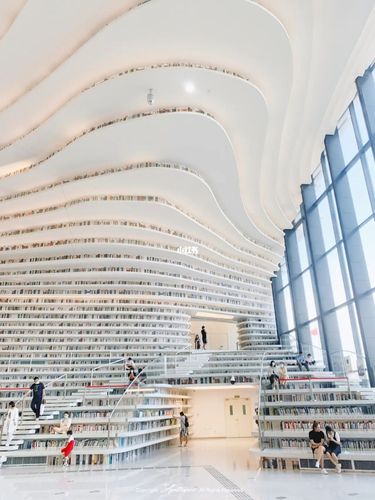 天津滨海图书馆|国内最美图书馆特别未来感_图书馆_摄影_滨海图书馆