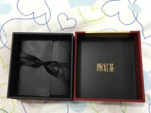 潮宏基 首饰盒 纸质包装袋
