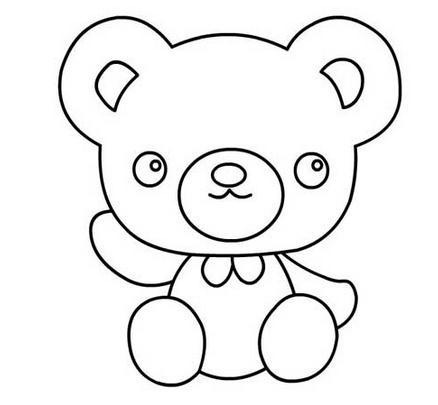 卡通动物简笔画的正面图片