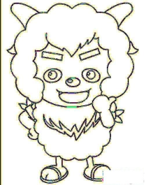 人物简笔画 小学生沸羊羊简笔画图片 怎么样,你学会画小学生沸羊羊简