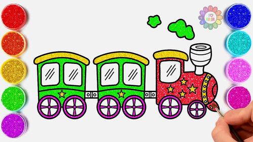简易画教你怎么画可爱的小火车,学会了吗?
