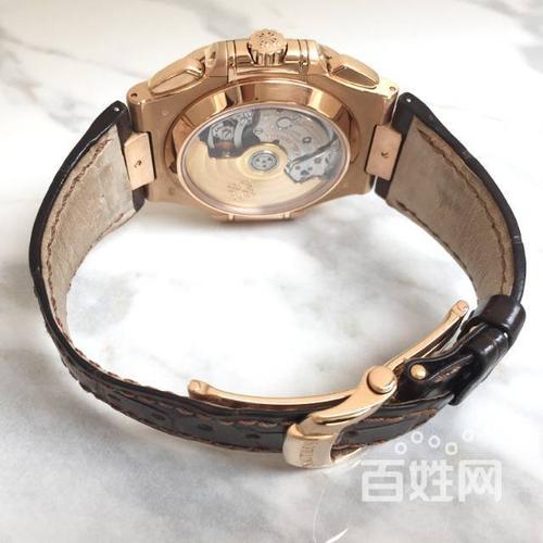 二手百达翡丽鹦鹉螺18k玫瑰金自动男表5980r