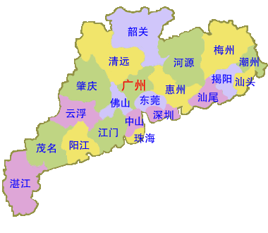 广东省各市县