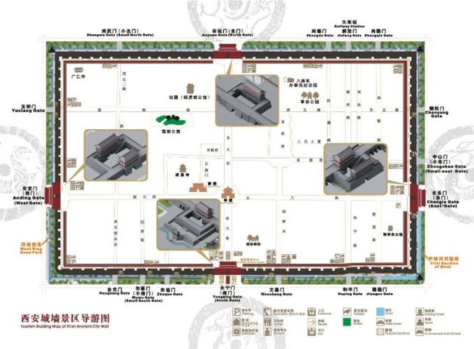 西安城墙简介及    座城门的由来