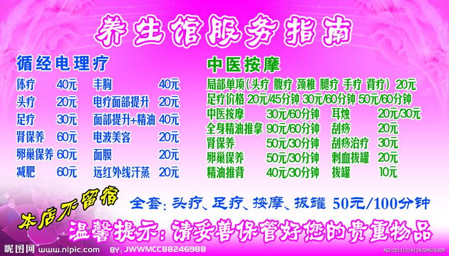 养生馆服务指南图片