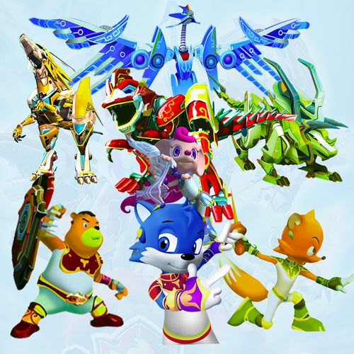 蓝猫龙骑团恐龙龙骑团蓝猫淘气菲菲防水卡通动漫墙贴贴纸壁纸贴画