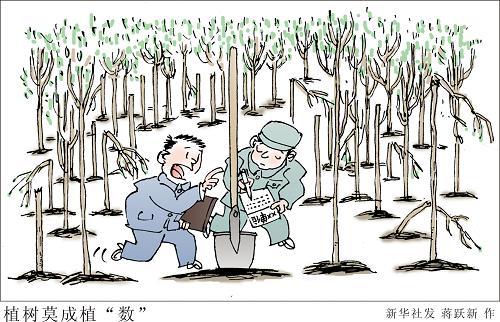 漫画:植树莫成植"数"