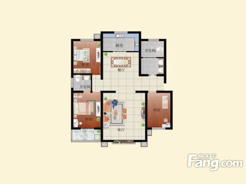 保定新房 幸福家园楼盘户型 幸福家园户型图139平米户型 3室2厅2卫1厨