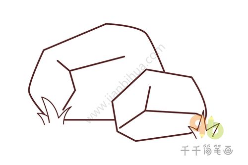 石头手帐素材简笔画