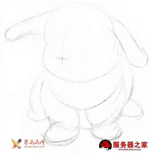 儿童素描小兔子简笔画