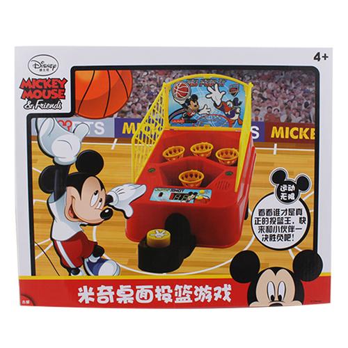 迪士尼桌面游戏手指弹射篮球投篮机 儿童亲子互动益智玩具带音乐