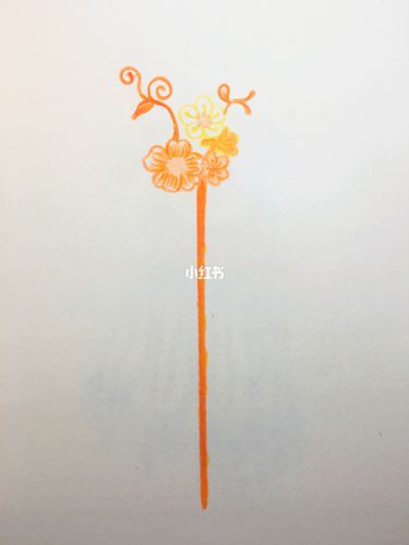 古风饰品 簪子 吊坠 手绘_古风_吊坠_手绘_饰品_简笔画_彩铅_简笔画