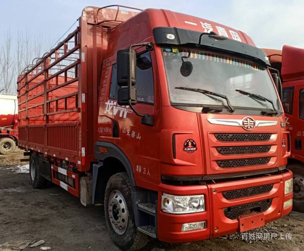 转让220马力19年解放龙vh 二手6.8米高栏