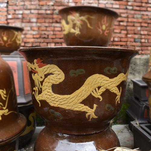 特大号 特大花盆陶瓷简约盆景落地花盆庭院铁树龙缸花盆大号