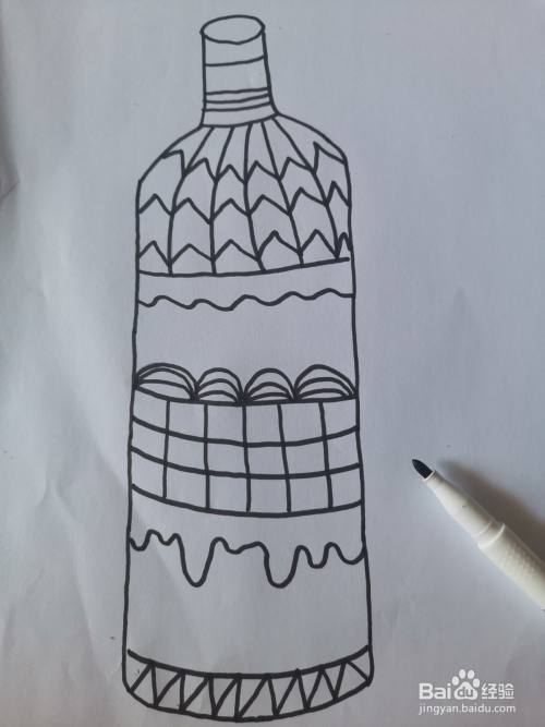 瓶子的简易画法