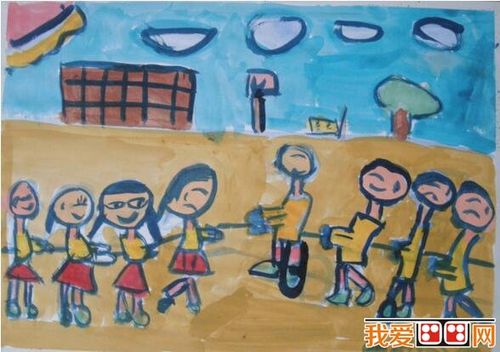 儿童水粉画运动会作品欣赏(6)