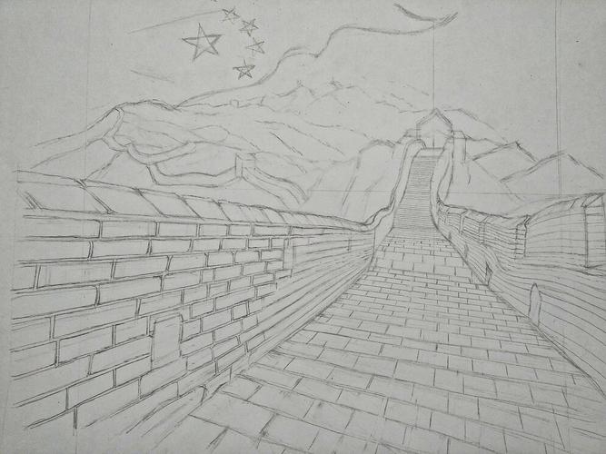 素描《长城》