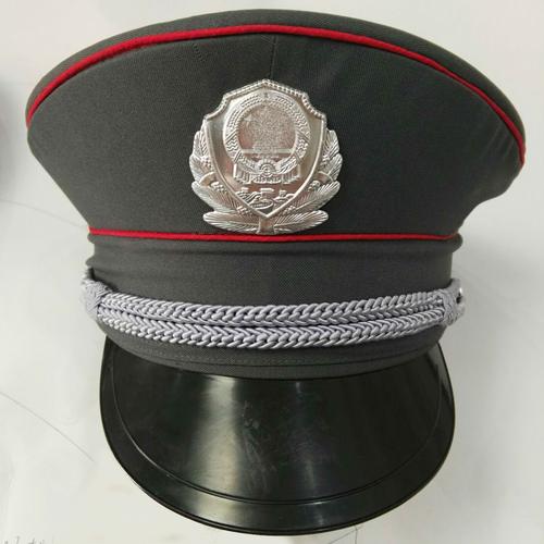 成人保安帽八一仪仗队制服表演警察帽子平顶大盖帽男女海军公安帽