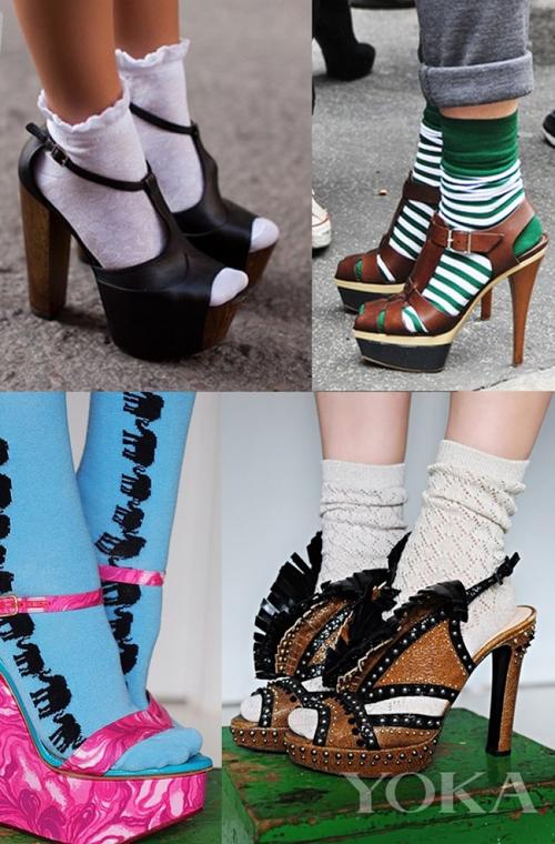 袜子配高跟鞋,真的很不错