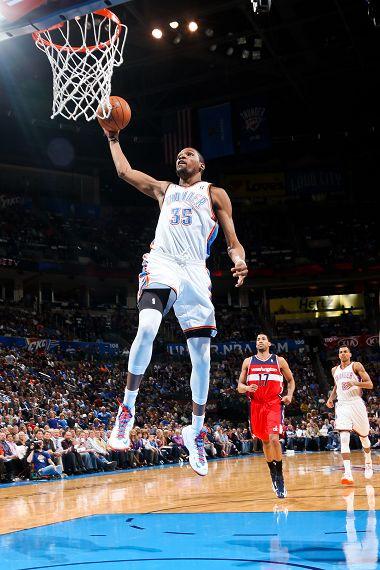 图文nba雷霆胜奇才杜兰特暴扣