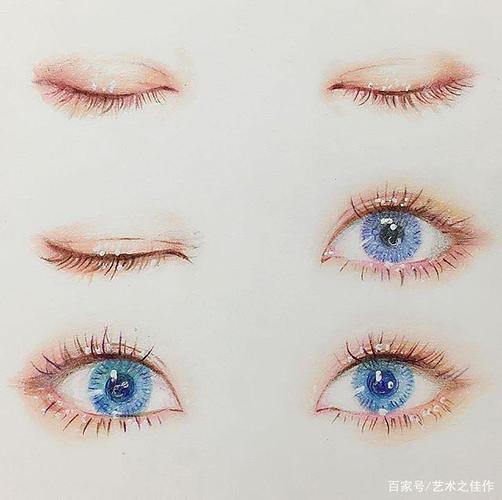 彩铅手绘漂亮的眼睛,每一幅都好美