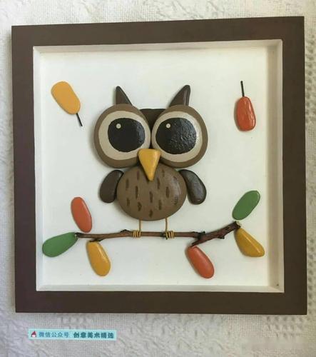 想象力十足的石头拼贴画作品!