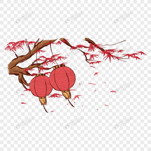 悬挂树上的灯笼