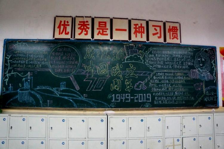 陕西省西安中学2021届庆祝新中国成立70周年主题黑板报展评