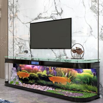 家美奇电视柜鱼缸水族箱生态造景客厅家用靠墙免换中大型懒人鱼缸送货