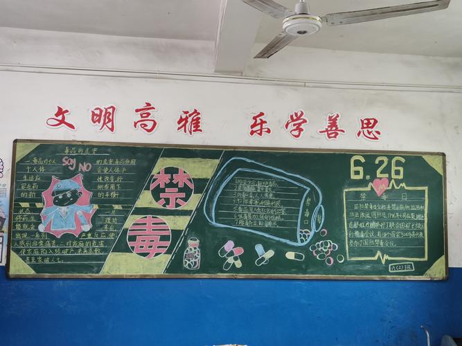 生命诚可贵 禁毒责更高 ——记花厅小学禁毒主题板报评比活动