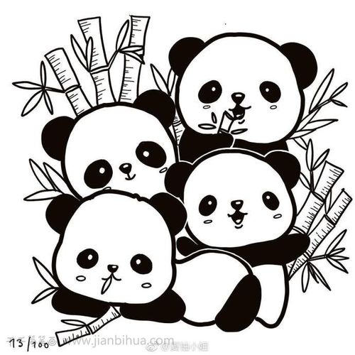 卡通简笔画 一组超可爱的手绘涂鸦小画,萌萌的小动物