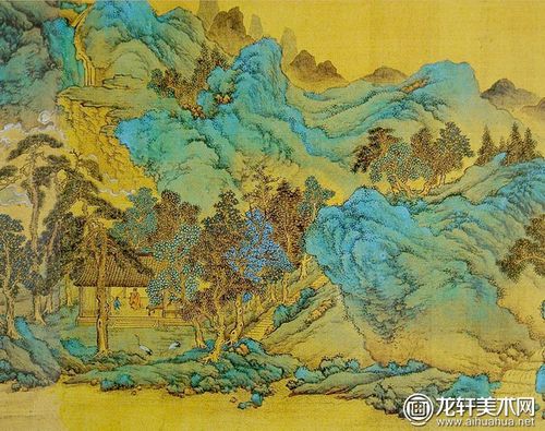 仇英《辋川十景图卷》_描绘王维隐居蓝田别墅的