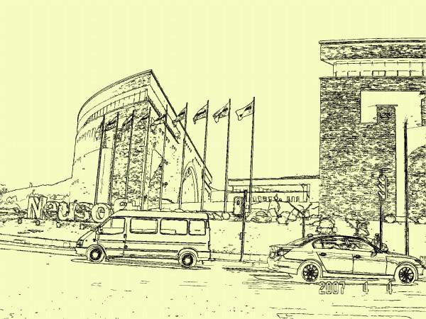 【引用】大连建筑钢笔画