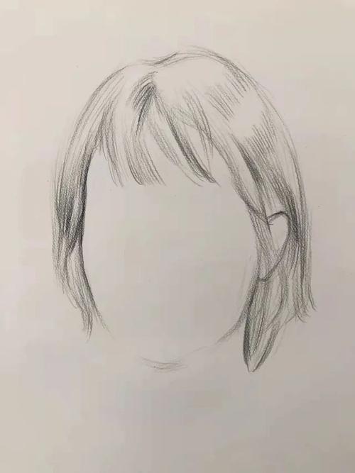 素描头像头发怎么画主要是三步揉擦提亮