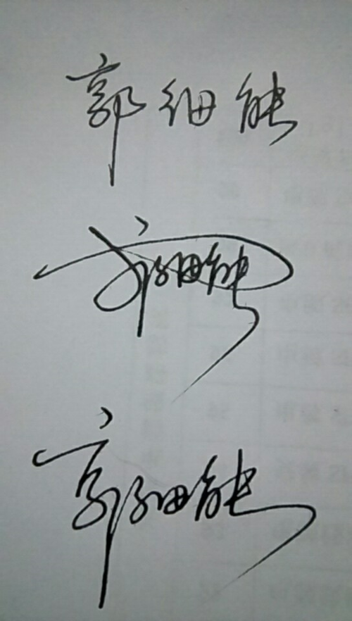 展开全部 [郭细能]几个字 硬笔连笔和艺术签名原创写法范例.