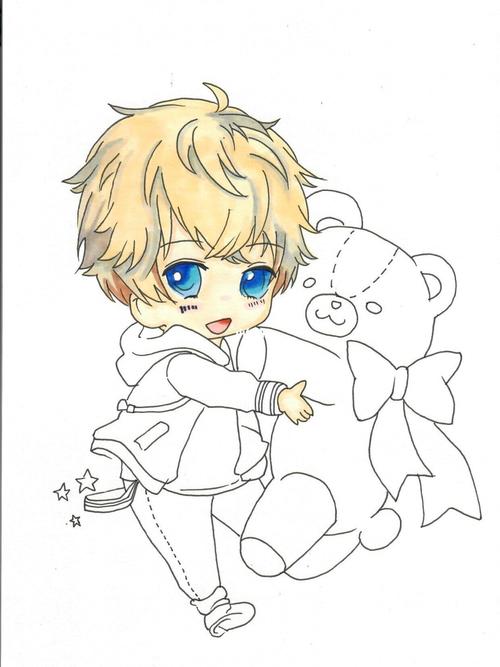 q版动漫人物马克笔临摹(男生1)_动漫_临摹_马克笔_人文_绘画