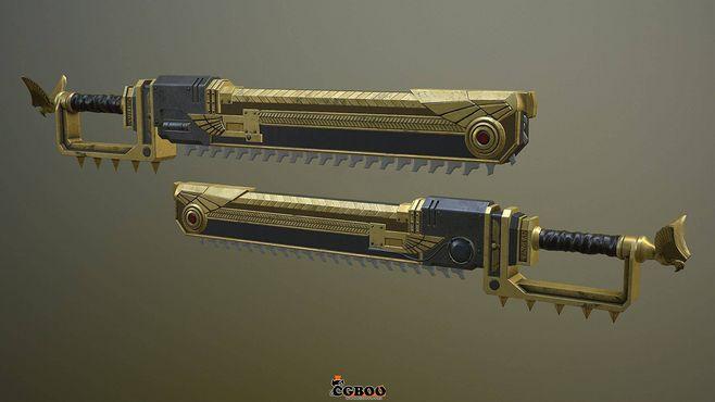 【新提醒】【链锯剑cg模型】次世代 战锤风格 链锯剑3d模型机械武器