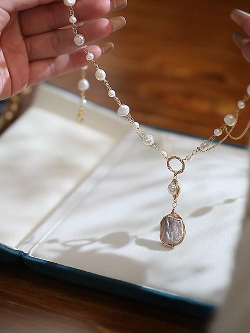 古典风格巴洛克项链,喜欢的眼神是藏不住的_巴洛克_项链_珍珠_珍珠