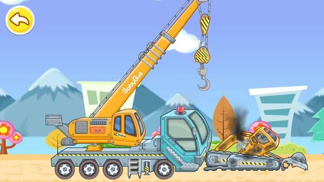 宝宝工程车游戏益智动画 跟奇奇来玩组装吊车的游戏