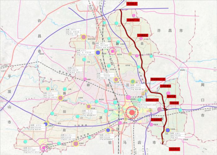 国道107京港线漯河新建工程项目拟选址位置为临颍县,郾城区,召陵区