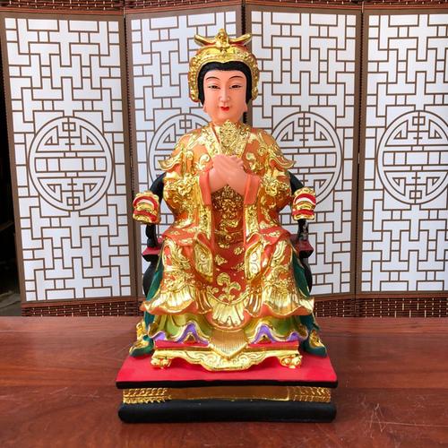 泰山娘娘奶奶圣母16寸碧霞元三宵神像送子眼光摆件