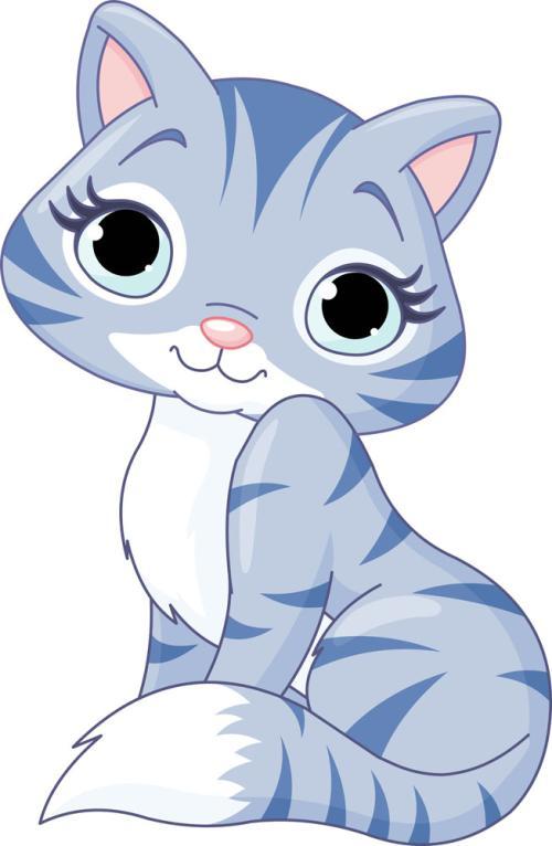 简笔画大全之可爱的小猫咪绘画步骤6只可爱的卡通小猫咪矢量图可爱的