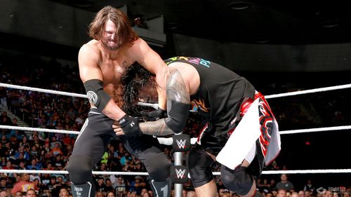 吉米·乌索对阵aj·斯泰尔斯《wwe smackdown 2016.06