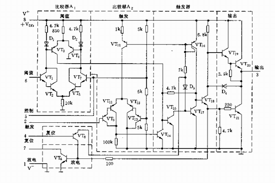 555内部电路原理图及应用