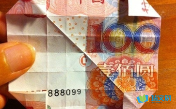 如何用人民币折玫瑰花折纸图解