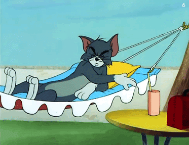 汤姆猫喝饮料悠闲