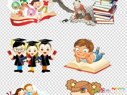 卡通古代人物读书图片